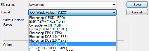 save as .ico